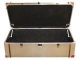 an open trunk with a handle on it on a white background