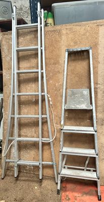 Echelle 6 x 2 barreaux et escabeau 4 marches