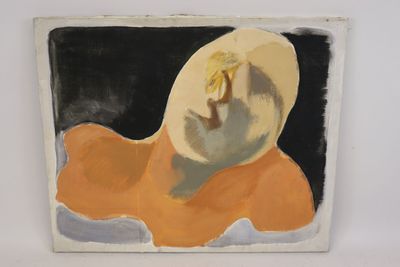 une image représentant un tableau où l'on voit un homme avec une banane sur la tête