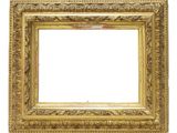 un cadre doré sur fond blanc