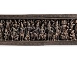 an image of a bronze plaque with a group of people on it