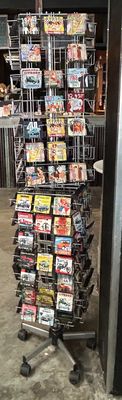 an image of a magazine rack in the corner of a store