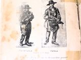 an old book with a picture of two men standing next to each other