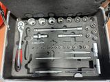 a tool kit in a case on a table