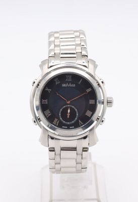 GEOVANI Montre bracelet d'homme en acier à boitier circulair…