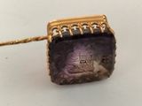 an image of a broochle with a picture of a castle on it