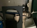 a bathroom with a sink, toilet and a mirror in it