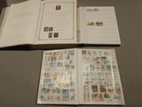 a book with stamps on it sitting on a table