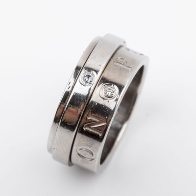 cartier 18k white gold and diamond love band ring