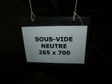 a sign that says sous - vide neutre hanging from a rope