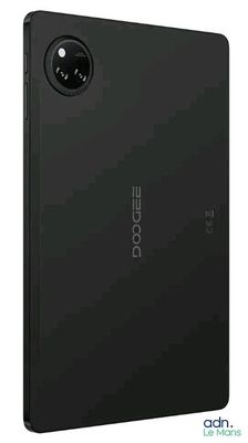 the back of a black phone with a camera attached to it
