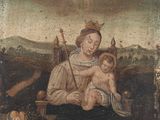 une image d'un tableau représentant une femme tenant un enfant dans ses bras