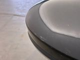 a close up view of a car ' s hood with the hood up