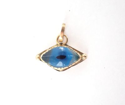 Pendentif En Or 18 Carats - Œil De Sainte Lucie - 3.32 Grammes - Bijou Or Jaune Occasion