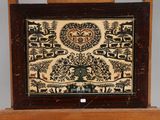 a picture of a wooden frame with a picture on it