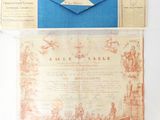 une enveloppe bleue et une enveloppe rouge contenant une enveloppe bleue
