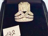 a ring in a box with a price tag on it