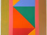 a painting of a square with different colors on it
