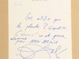 an image of a handwritten letter with a picture of a man