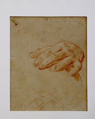 École bolonaise, XVIIe siècle Étude d’une main reposant sur … - Photo 1