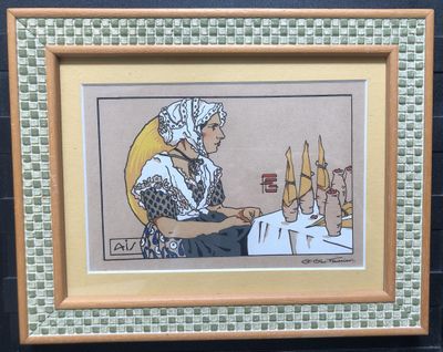 Georges Geo Fourrier (1898-1960), li pichots, pot de fraises…