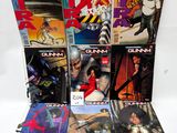the covers of the comic books are lined up on a white surface