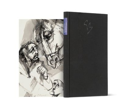 une image représentant un livre en noir et blanc sur lequel figure le dessin d'un homme et d'une femme