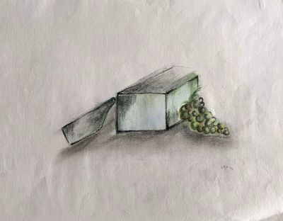 CM. CM. H. (XX°) Ensemble de deux pastels sur papier Titrés …