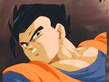 cellule d'animation représentant le jeune Gohan de Dragon Ball