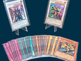 several cards of different colors and designs are displayed on a table