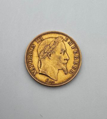 Napoléon III 50 Francs Or tête laurée 1866 BB - Photo 1