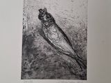 dessin représentant un oiseau perché sur une feuille de papier