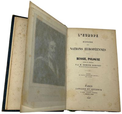 an open book with a picture of a man in a hat on it