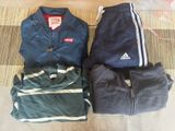 three pieces of clothing laid out on the floor