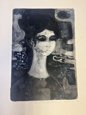 une image représentant un dessin en noir et blanc d'une femme armée d'un pistolet