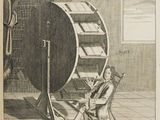 a drawing of a man sitting in a chair in front of a barrel