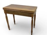 une image d'une petite table en bois sur fond blanc