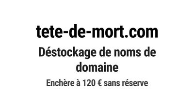 Nom de domaine tete-de-mort.com.
