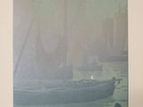 a picture of a painting on the wall of a room