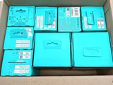 a lot of blue boxes that are in a box