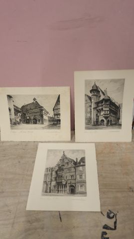 Trois pointes sèches « Colinai »