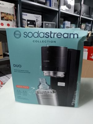 boxed sodastream coffee maker in box on table in store