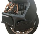 a motorcycle with a helmet on the back of it