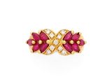 une bague en rubis et diamants, par van cleef