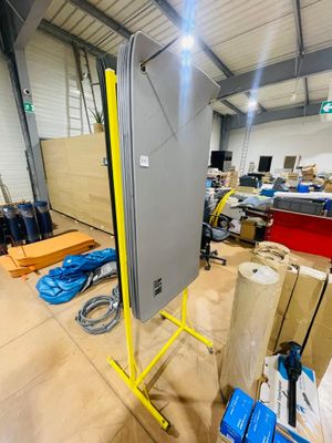 an image of a room with a lot of boxes and equipment