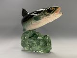 un poisson posé sur un rocher