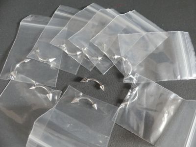 a lot of plastic bags that are on a table