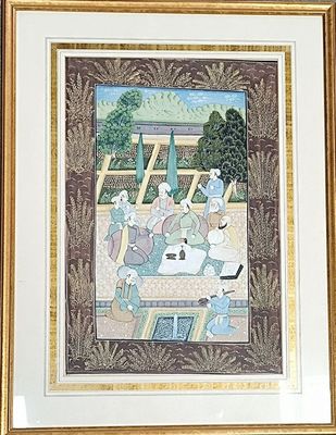 a picture of a picture of a family having a picnic