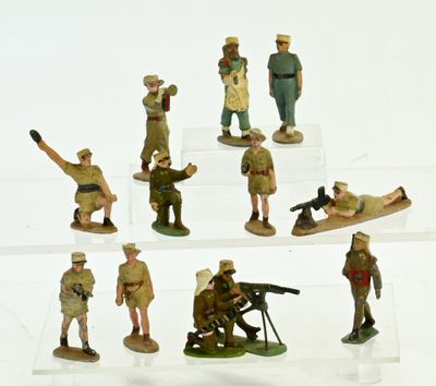 QUIRALU et divers 11 légionnaires en aluminium et plomb, bel état : - Photo 1