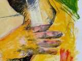 un tableau représentant un homme tenant un couteau à la main